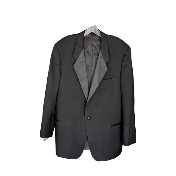 Men's Tallia Uomo Black Wool 2 Button Tuxedo Jacket Size 42R - Picture 1 of 8